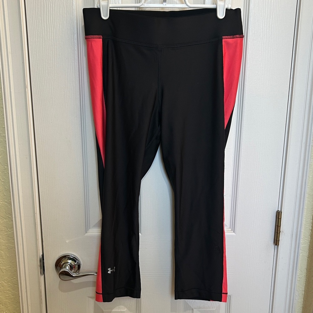 Under Armour Black and Pink Women's Leggings